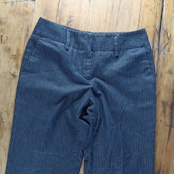 PANTOLOGY BLACK WITH WHITE & BLUE PINSTRIPE BUSINESS WORK PANTS SIZE 6 - Picture 5 of 8